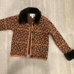 Vintage Cheetah Print Wool Jacket